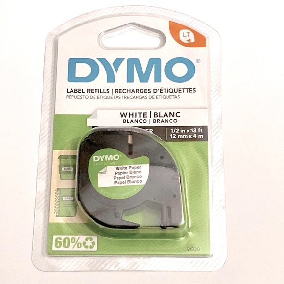 Dymo Label Refills White Paper 1 Piece Sealed - Picture 1 of 4